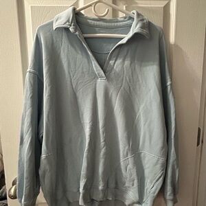 Light Blue Pullover Sweatshirt